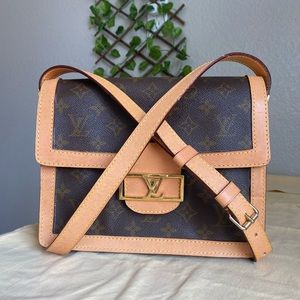 💮NEW VACHETTA🌸LOUIS VUITTON Sac Dauphine Vintage Crossbody bag Eclair zipper☘️
